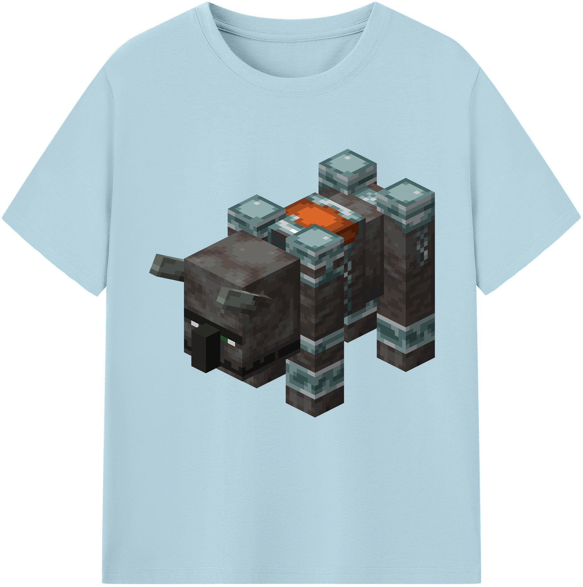 （画像用） マインクラフト ブロックの世界 Minecraft MC Block world 綿100％半袖Tシャツ（フロントプリント）